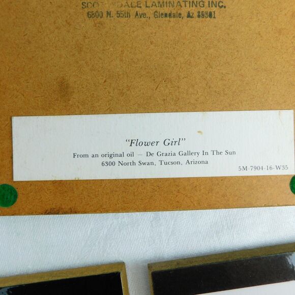 Ted De Grazia Laminated Lot of 5, The Love Plaque Vintage Southwest Art 5.5x7 - Picture 10 of 16